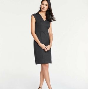 Ann Taylor V-Neck Cap Sleeve Contoured Dress